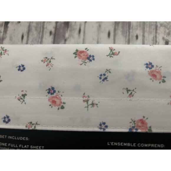 NEW 4pc Ralph Lauren Full Sheet Set Cottage Petite Florals Blue & Pink Roses - Picture 6 of 7